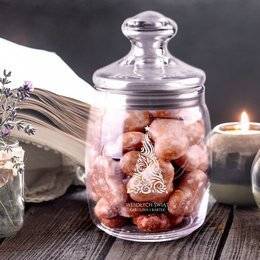 Słoik z piernikami i z grawerunkiem choinki- Wesołych Świąt