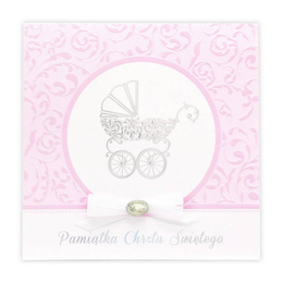 Pamiątka z okazji Chrztu Świętego - Wózek