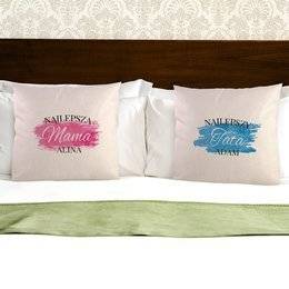 Dwie poduszki dla najlepszych rodziców