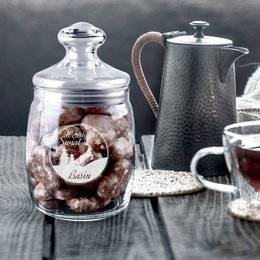 Słoik z piernikami i z grawerunkiem - Renifer życzy Wesołych Świąt