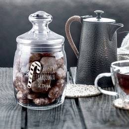 Słoik z piernikami i z grawerunkiem -Słodka i zakręcona.