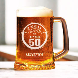 Kufel z grawerem- życie zaczyna się po...