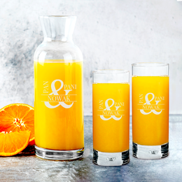 Zestaw karafka i 2 szklanki -Ślub lub Rocznica