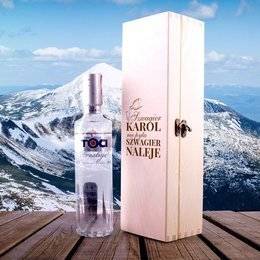 Pudełko zamykane na alkohol z nadrukiem - Szwagier...nie pyta...