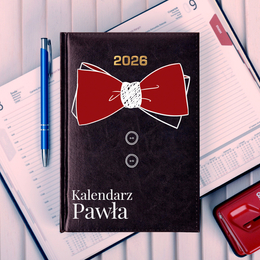 Kalendarz z nadrukiem- "czerwona mucha"