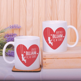 Dwa Kubki z nadrukiem- Bujam sie w Tobie