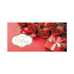 Kartka z okazji urodzin z kopertą-Czerwone Róże