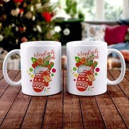 Dwa kubki świąteczne - Wesołych Świąt