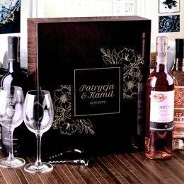 Pudełko na trzy wina - prezent dla pary