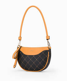 Torebka listonoszka damska Puccini Monogram BLXP0046M-2 brązowa