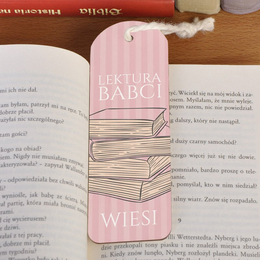 Zakładka do książki ze sznureczkiem - Lektura Babci