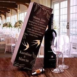 Pudełko na wino - podziękowania dla rodziców