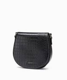 Torebka listonoszka damska croco Puccini BK1241209M-1 czarna