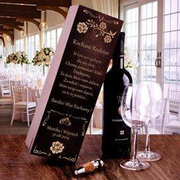 Pudełko na wino - podziękowania dla rodziców