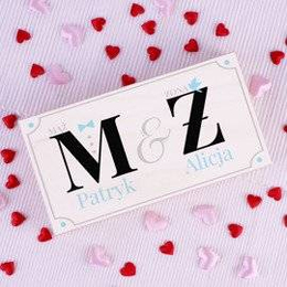 Drewniane pudełko na koperty M&Ż