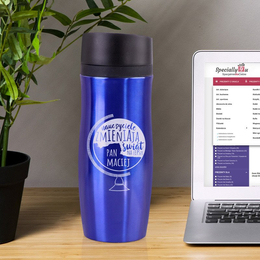 Kubek termiczny niebieski - nauczyciele zmieniają świat