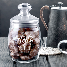 Słoik z piernikami i z grawerunkiem -Dla Taty