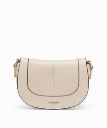 Torebka listonoszka damska z materiałowym paskiem PUCCINI BK1241205M-6A beżowa