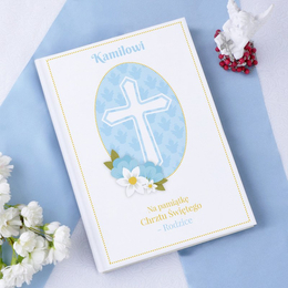 Biblia - Pamiątka Chrztu - krzyż