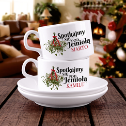 Dwie filiżanki- Spotkajmy się pod jemiołą dla Pary