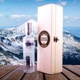 Pudełko zamykane na wódkę z nadrukiem - Porządek... zawsze mam czystą