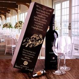 Pudełko na wino - prezent ślubny