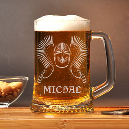 Kufel z grawerem- "Husarz"