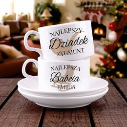 Dwie filiżanki- dla najlepszej Babci i najlepszego Dziadka