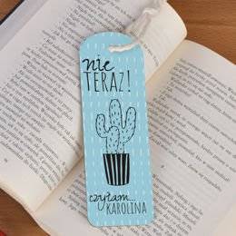 Zakładka do książki ze sznureczkiem- Kaktus