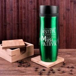 Kubek termiczny zielony- zajebisty