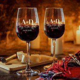 Kieliszki do wina - inicjały