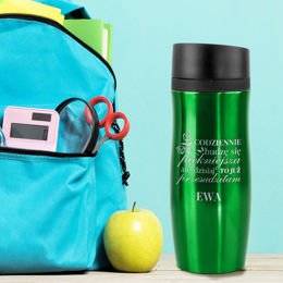 Kubek termiczny zielony - codziennie piękniejsza