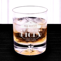 Szklanka do whisky - Nie pracuję w godzinach picia 250ml