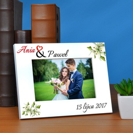Ramka na zdjęcie ślubne "Lilie"
