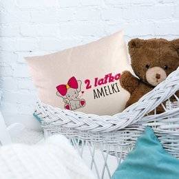 Poduszka dla dziewczynki z okazji urodzin