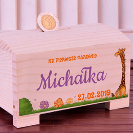 Skarbonka na Urodziny dla dziecka - Żyrafa