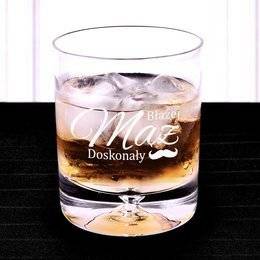 Szklanka do whisky z grawerunkiem laserowym - Mąż doskonały