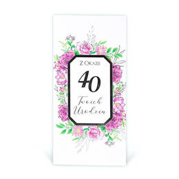 Kartka z okazji 40 urodzin - Róże