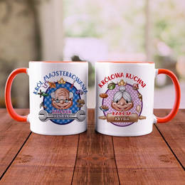 Dwa kubki "Para Królewska" dla dziadków
