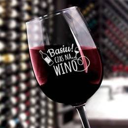 Kieliszek do wina z iminiem - Czas na wino