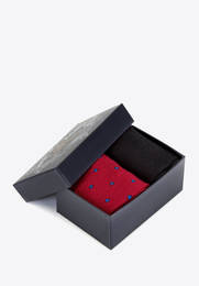 Męskie skarpetki Wittchen - zestaw czarne+czerwone 43/45