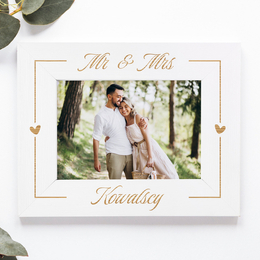 Ramka pozioma na zdjęcie - Mr&Mrs dla pary