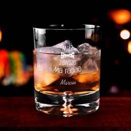 Szklanka do whisky z grawerunkiem laserowym - Mąż ma zawsze rację
