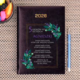 Kalendarz z nadrukiem - 5 króków do szczęścia kobiety