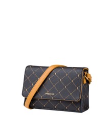 Torebka listonoszka damska Puccini Monogram BLXP0038 brązowa