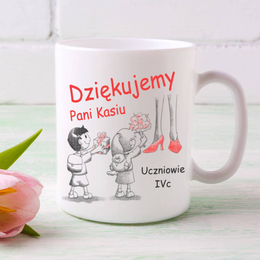 Kubek z nadrukiem dla nauczyciela "Dziękujemy" od klasy
