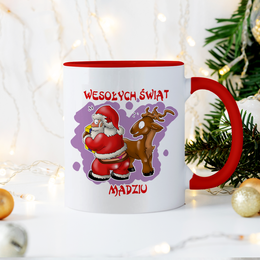 Kubek Świąteczny- Mikołaj w stringach
