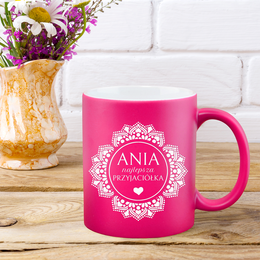 Różowy Kubek z grawerem- dla Przyjaciółki