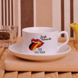 Filiżanka z nadrukiem dla nauczyciela języka niemieckiego