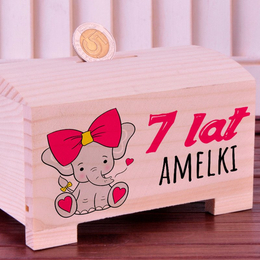Skarbonka na Urodziny dla dziecka - Słonik